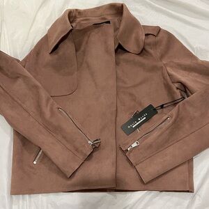 NWT Maroon Faux Jacket